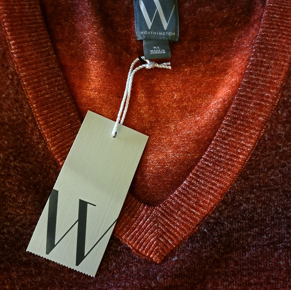 WORTHINGTON SWEATER red ombre BRAND NEW size xl CHEST MEASURES 42" - Picture 7 of 7